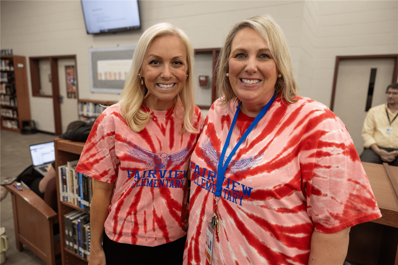 Principal and Assistant Principal smiling